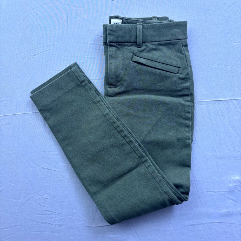 Gap Womens Skinny Ankle Pants Olive Green‎ Stretch Chino Trousers 00R